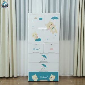 Tủ nhựa Pakey có ngăn treo HX004 16 TỦ HX004 màu xanh