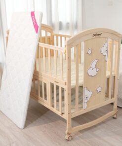 Nôi cũi gỗ Pakey CG02 kèm nệm