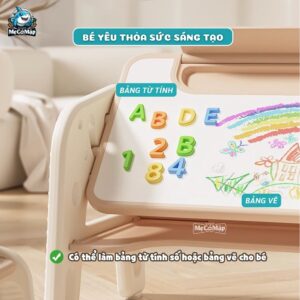 Bộ bàn học thông minh kèm bảng vẽ Pakey YY02-YY03