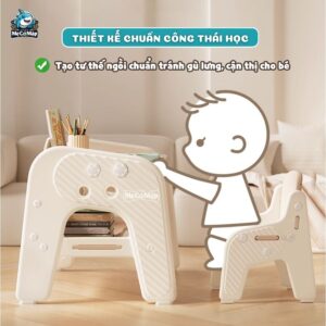 Bộ bàn học thông minh kèm bảng vẽ Pakey YY02-YY03