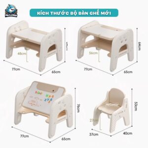 Bộ bàn học thông minh kèm bảng vẽ Pakey YY02-YY03