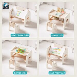 Bộ bàn học thông minh kèm bảng vẽ Pakey YY02-YY03