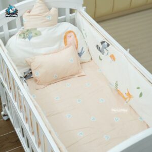 Bộ quây ga - nệm - gối nôi cũi cho bé 24 Bộ quây ga nệm gối cho nôi cũi của bé