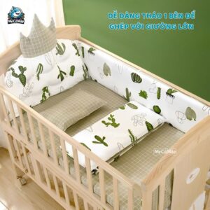 Bộ quây ga - nệm - gối nôi cũi cho bé 26 Bộ quây ga nệm gối cho nôi cũi của bé