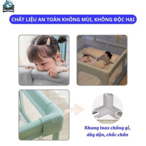 Quây bóng khung inox Pakey P-K2 màu xanh 17 Quây vải PAKEY P-K2