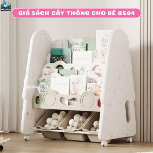 Kệ sách cho bé hình cây thông Pakey GS04 18 GIÁ SÁCH CÂY THÔNG GS04