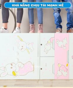 Tủ nhựa cho bé Pakey HX004 màu xanh lá 18 Tủ nhựa cho bé Pakey HX004 màu xanh lá – hình thỏ