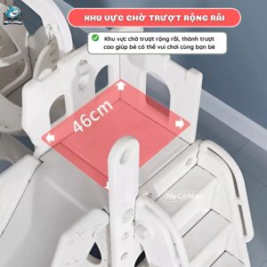 Cầu trượt xích đu Pakey P-CS07 máng dài 2m 20 CTXĐ Lâu đài P-CS07