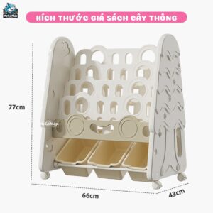 Kệ sách cho bé hình cây thông Pakey GS04 17 GIÁ SÁCH CÂY THÔNG GS04