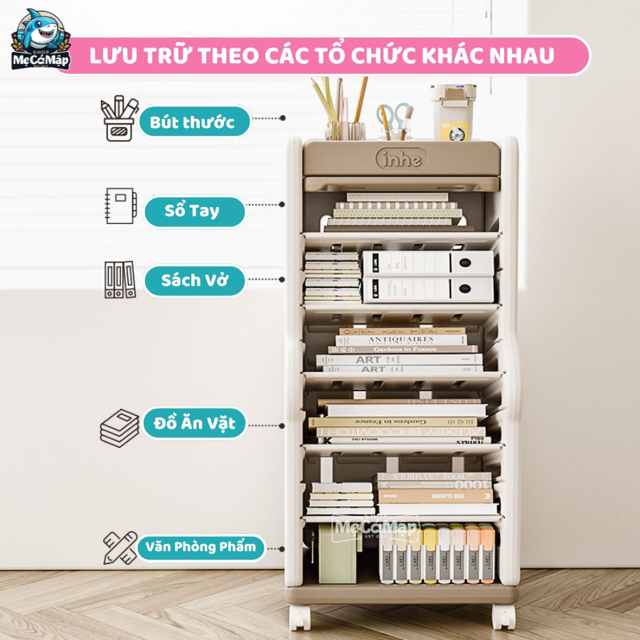Giá sách Pakey cá sấu GS05 37 Giá sách Cá Sấu GS05