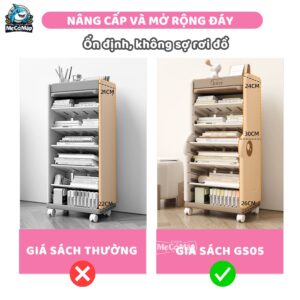 Giá sách Cá Sấu GS05