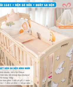 Nôi cũi Pakey CG01 kèm nệm