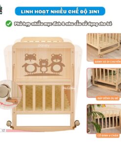 Nôi cũi Pakey CG01 kèm nệm