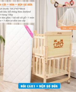 Nôi cũi Pakey CG01 kèm nệm