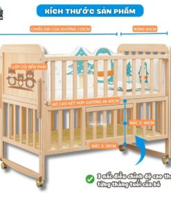 Nôi cũi Pakey CG01 kèm nệm