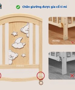 Nôi cũi gỗ đa năng Pakey CG02 29 Nôi cũi gỗ cho bé Pakey CG02