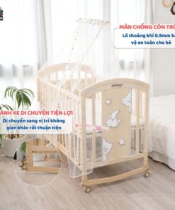 Nôi cũi gỗ đa năng Pakey CG02 21 Nôi cũi gỗ cho bé Pakey CG02