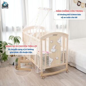 Nôi cũi gỗ đa năng Pakey CG02 21 Nôi cũi gỗ cho bé Pakey CG02