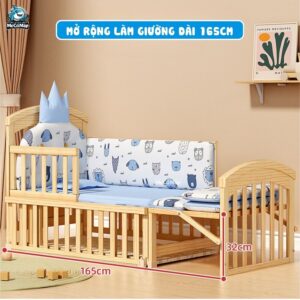 Nôi cũi gỗ đa năng Pakey CG02 25 Nôi cũi gỗ cho bé Pakey CG02