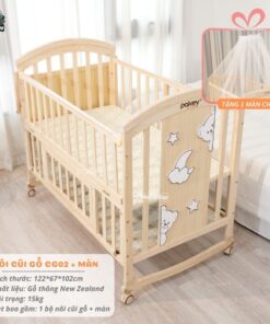 Nôi cũi gỗ đa năng Pakey CG02 20 Nôi cũi gỗ cho bé Pakey CG02