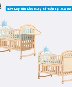 Nôi cũi gỗ đa năng Pakey CG02 24 Nôi cũi gỗ cho bé Pakey CG02