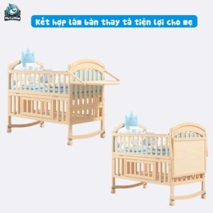 Nôi cũi gỗ đa năng Pakey CG02 24 Nôi cũi gỗ cho bé Pakey CG02