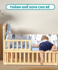 Nôi cũi gỗ Pakey CG02 kèm nệm 20 Nôi cũi cho bé Pakey CG02 kèm nệm