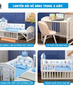 Nôi cũi gỗ đa chế độ Pakey CG03 20 Nôi cũi gỗ cho bé Pakey CG03