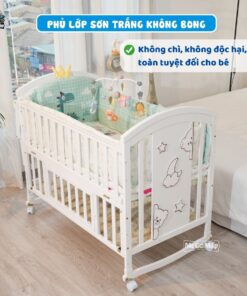 Nôi cũi gỗ đa chế độ Pakey CG03 26 Nôi cũi gỗ cho bé Pakey CG03