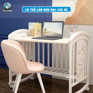 Nôi cũi gỗ đa năng Pakey CG03 kèm nệm 28 Nôi cũi gỗ cho bé Pakey CG03