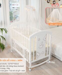 Nôi cũi gỗ đa chế độ Pakey CG03 18 Nôi cũi gỗ cho bé Pakey CG03