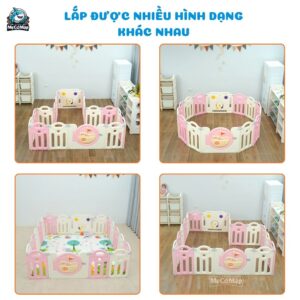 Quây cũi nhựa cho bé gấp gọn Happy Boat QN05