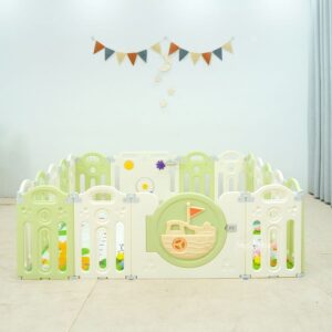 Quây cũi nhựa cho bé gấp gọn Happy Boat QN05