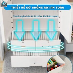 Tủ nhựa Pakey có ngăn treo HX004 18 TỦ HX004 màu xanh