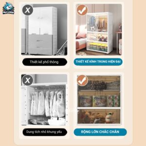 Tủ nhựa cánh trong HX006 25 Tủ HX006-HX007