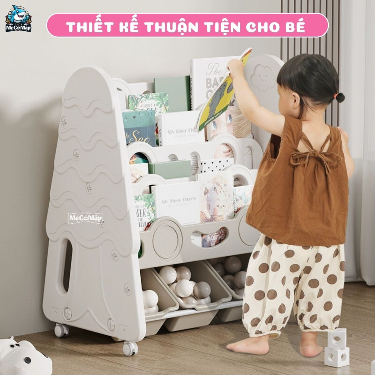 Kệ sách cho bé hình cây thông Pakey GS04 27 GIÁ SÁCH CÂY THÔNG GS04