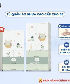 Tủ nhựa cho bé Pakey HX004 màu xanh lá 13 Tủ nhựa cho bé Pakey HX004 màu xanh lá – hình thỏ