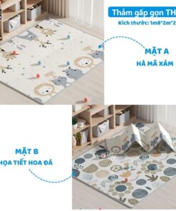 Thảm xốp cho bé XPE 2 mặt, dày 2cm Pakey TH04 - TH05