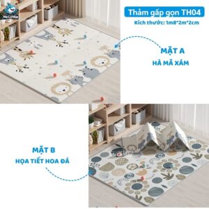 Thảm xốp cho bé XPE 2 mặt, dày 2cm Pakey TH04 - TH05