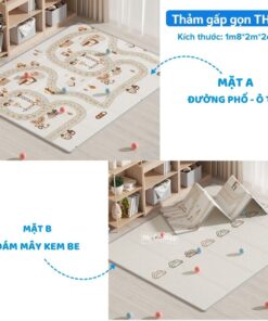 Thảm xốp cho bé XPE 2 mặt, dày 2cm Pakey TH04 - TH05