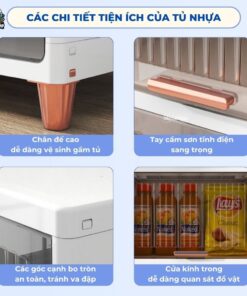 Tủ nhựa đựng đồ cho bé Pakey HX001