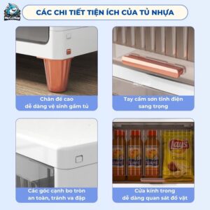 Tủ nhựa đựng đồ cho bé Pakey HX001