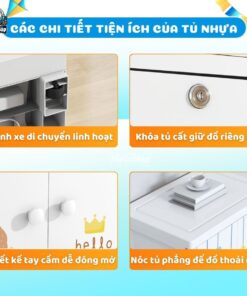 Tủ nhựa cho bé Pakey BG004 5 tầng