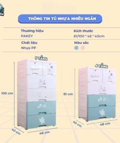Tủ nhựa cho bé Pakey HX002
