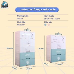 Tủ nhựa cho bé Pakey HX002