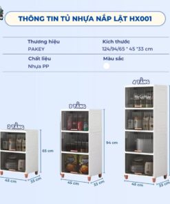 Tủ nhựa đựng đồ cho bé Pakey HX001
