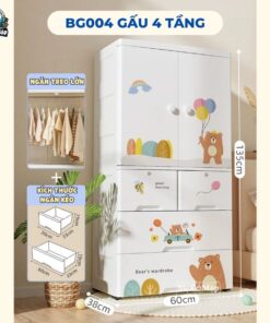 Tủ nhựa cho bé Pakey BG004 5 tầng