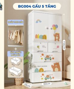 Tủ nhựa cho bé Pakey BG004 5 tầng