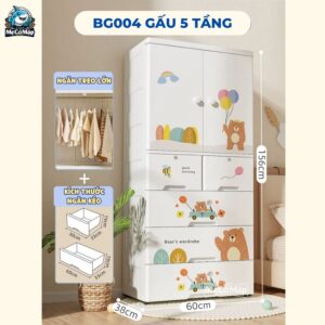 Tủ nhựa cho bé Pakey BG004 5 tầng