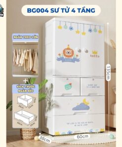 Tủ nhựa cho bé Pakey BG004 5 tầng